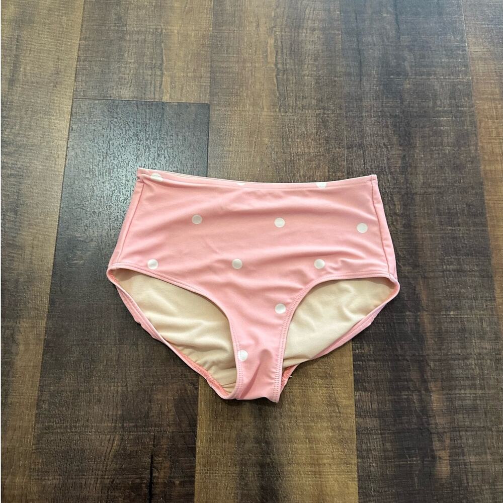 Albion Fit Pink & White Polka Dot Swimsuit Bottom Size X-Small